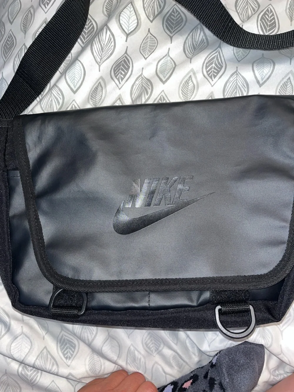 Nike Black Matte Crossbody Messenger Bag